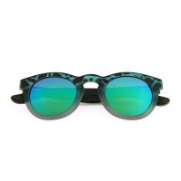 China Special Shape Lifestyle Sunglasses Pc Frame Colored Wooden Temple Material factory