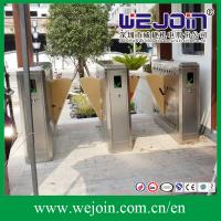 China Entrance Control Flap Gate Turnstile, Electronic flap barrier with anti-reversing passing Flap  Barrier, factory