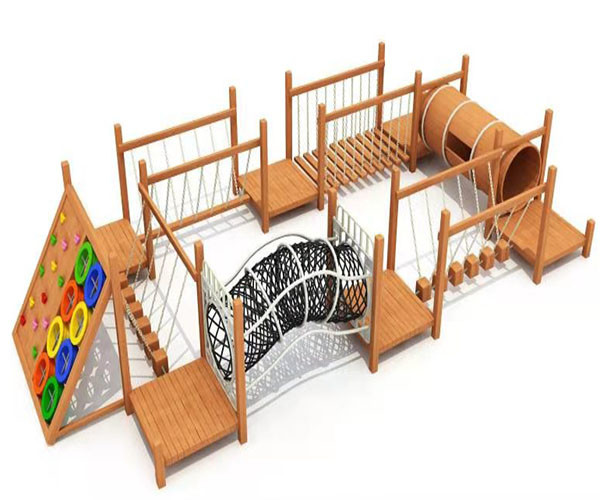 Quality Adventure Childrens Wooden Outdoor Play Equipment Staticproof Skidproof for sale