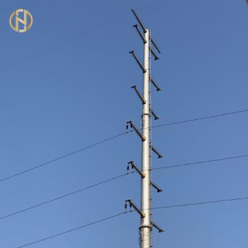 Quality Galvanised Electric Power Pole 35m Height Good Earthquake Resistance for sale
