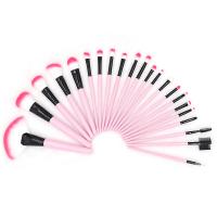 China 24Pcs Pink Handle Cosmetic Makeup Brush Set for sale
