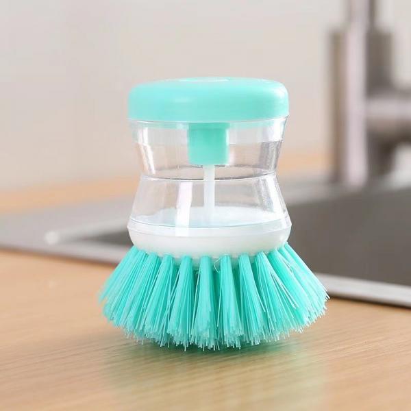 Quality Tpr Soap Dispensing Cleaning Brush Automatic Adding Press Button for sale