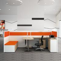 China Cheap Orange Office Workstation Price Modular 2 4 6 People Office Workstations Desk factory