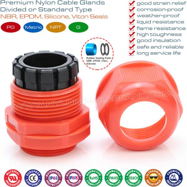 Quality Polyamide Polymer IP68 Waterproof Adjustable Metric Electrical Cable Glands with for sale