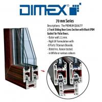 China DIMEX L70 Sliding UPVC Window Profiles Door Systems For Construction factory