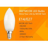 china MCOB 4W Dimmable C35 E14 LED Bulbs, 40W Incandescent Bulbs Equivalent, Candelabra Bulbs, 440lm, 180° Beam Angle, Warm Wh