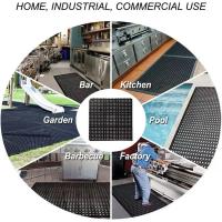 China Anti-Fatigue Rubber Floor Mat Commercial Grade Grease Resistant Non-Slip Recycle Tyre Floor Mats For Restaurant Kitchen factory