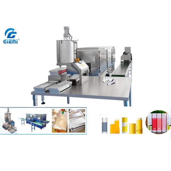 Quality Customised Manual Lip Balm Filling Machine With Freezing Tunnel for sale