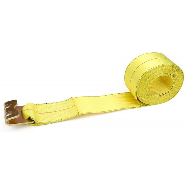 Quality 4" X 30" Gold Heavy Duty Tie Down W/Flat Hooks 5400lbs Cargo Control For Flatbed for sale