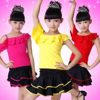 China Children dance Latin dance skirt dress new girls dancing uniforms your LOGO can be printed factory
