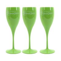 China Green Perrier Jouet Polycarbonate Plastic Champagne Glasses Flutes For Tub Poolside factory