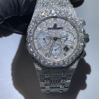 China VVS Diamond Moissanite Iced Out Watch Hand Setting Luxury Automatic Mechanical For Men factory