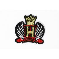China Gold Crown With Heart Gold H Letter Felt Applique Patch Armband For Pants Jacket factory