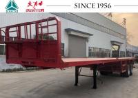 China Heavy Duty 45 Foot Flatbed Trailer With Bogie Suspension For Kuwait Transportation factory
