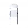 China Popular Outdoor White Plastic Folding Chairs With Two Bars Strengthened factory