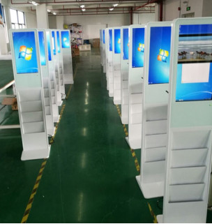 Quality Floor Standing Digital Signage Network Kiosk Display 21.5 Inch With Newspaper for sale