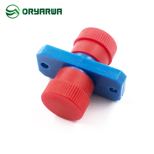 Quality ISO9001 Flange FC To FC Fiber Optic Adapter Simplex Plastic Housing for sale