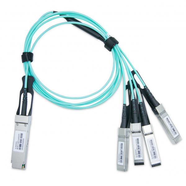Quality 40G AOC Breakout Cables 40G QSFP+ To 4x10G QSFP+ Breakout Active Optical Cable 1m for sale
