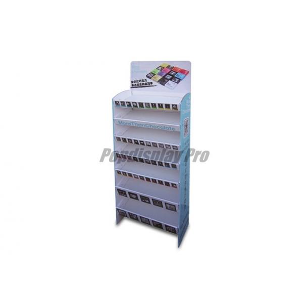Quality Free Standing Cardboard Floor Displays , 7 Tier Chocolate Point Of Sale Display for sale