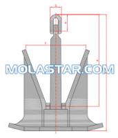 China Molastar Stainless Steel Marine D-HONE Anchor Steel Anchor For Marine High Holding Power Anchor factory