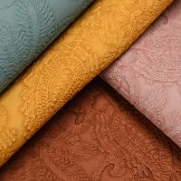 China 3D Retro Floral Embossed PVC Leather For Handbag Packaging Box Decorative Fabric Placemat Faux Leather factory