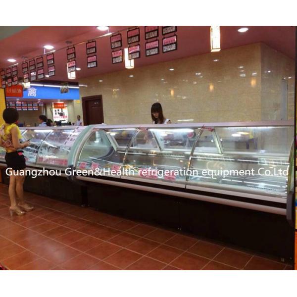 Quality Air Cooling Delicatessen Supermarket Meat Display Freezer for sale