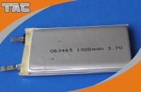China GSP063465 3.7V 1300mAh Polymer Lithium Ion Battery cells with high capacity factory