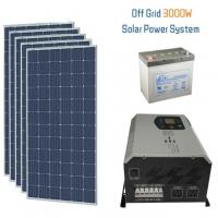 China 3kw Off Grid Inverter Solar Power Home Kits With 4 Unit Battery for sale
