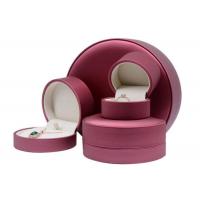 China Customized Size Jewelry Gift Boxes , Round Jewelry Box Vairous Color Available for sale