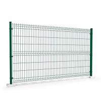 China 50 X 200mm PVC Coated Welded Wire Mesh 1550mm Height Metal Security Fence Panels factory
