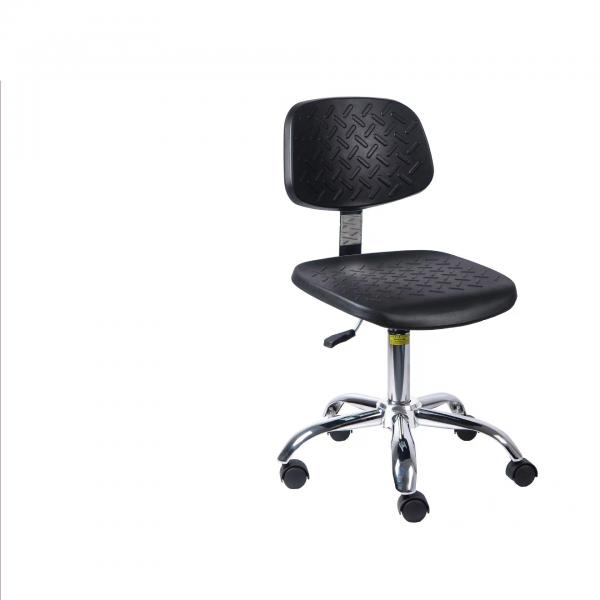 Quality School Computer PU Anti Static Lab Chair Adjustable PU Foam With Wheels for sale