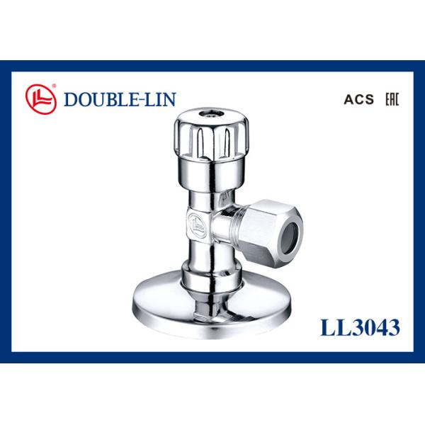 Quality ABS Handle 10 Bar Chrome Plated Angle Valve With Nut for sale