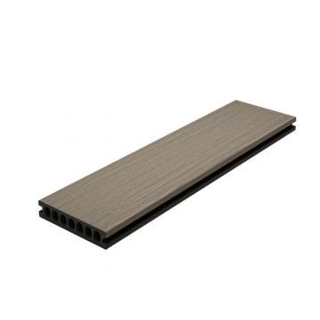 Quality 7 Round Hole 142 X 22 Capped Composite Decking Brushing Embossing Plastic Deck for sale