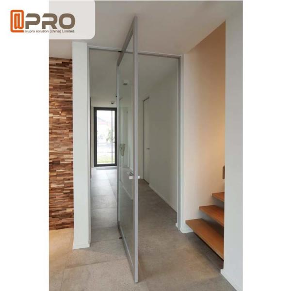 Quality Internal Aluminum Pivot Sliding Door With Double Glazed Glass Wind Load Resistance Pivot Exterior door pivot hinge door for sale
