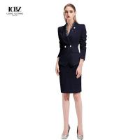 China Customized Navy Ladies Office Formal Suits Set for Women Upgrade Your Office Wardrobe factory