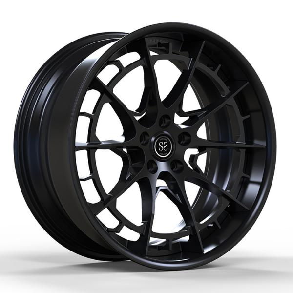 Quality Fit for Nissan GTR 5x114.3 Custom 2-PC Forged Alloy Rims Gloss Black Staggered 19 20 and 21 22 23 and 24  inches for sale