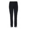 China Stretchy Long Womens Slim Leg Trousers Plain Dye Polyester And Spandex Fabric factory