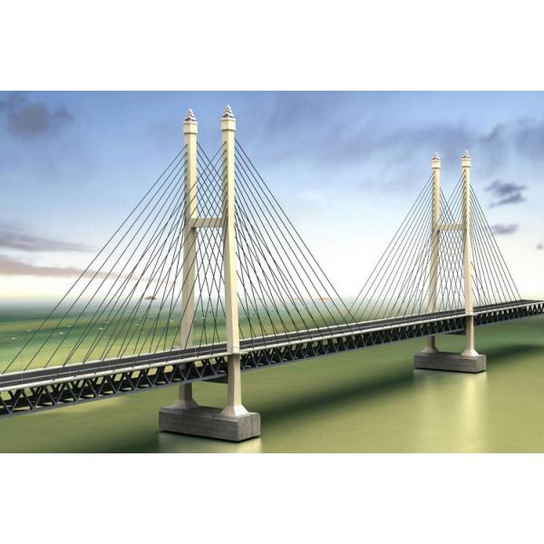 Quality Steel Truss Cable Stay Bridges Suspension With High Strength for sale