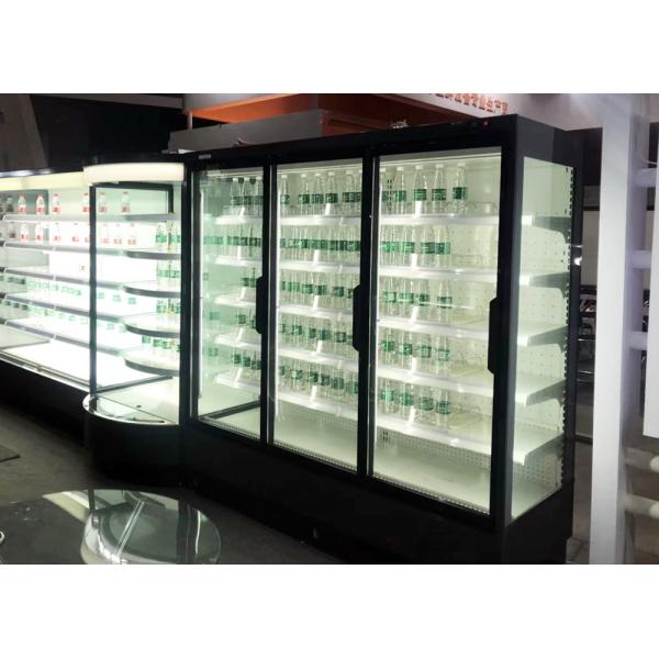 Quality Remote Multideck Chillers With Doors , Superstore Glass Door Fridge Freezer for sale
