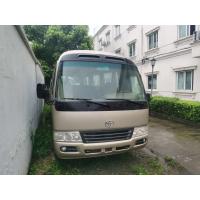 China Hot For Sale Golden Color Leather Seat Bus Second Hand Toyota Coaster 23-30passengers factory