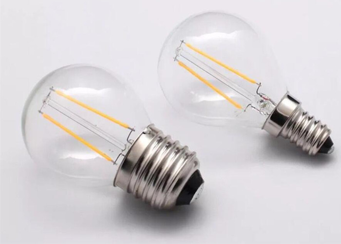 China G45 4 Watt Filament LED Light Bulbs E27 3300K Glass Lower Power Consumption factory