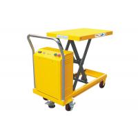 China Single Electric Scissor Lift Table Truck High Strength With 900mm Lifting Height factory