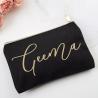 China Cosmetic Embossing Logo 8Oz 12x17'' Canvas Make Up Bag factory