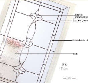 Quality Custom Design Decorative Glass Window Panes Thermal / Sound Insulation for sale