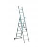 China 3 Sections Aluminum Extension Ladder Multi Use 3x6 Aluminium Step Ladder factory