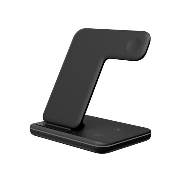 Quality Silicone Qi 3 In 1 Wireless Charger , Portable Wireless Phone Charger Stand 15w for sale