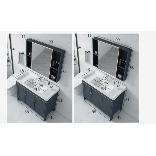 Quality Fireproof Bathroom Wash Basin Cabinet Bathroom Cabinet With Mirror And Washbasin for sale
