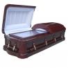 China High Gloss Funeral Wooden Coffins With Glass Paulownia Casket 198*58*35 Cm factory