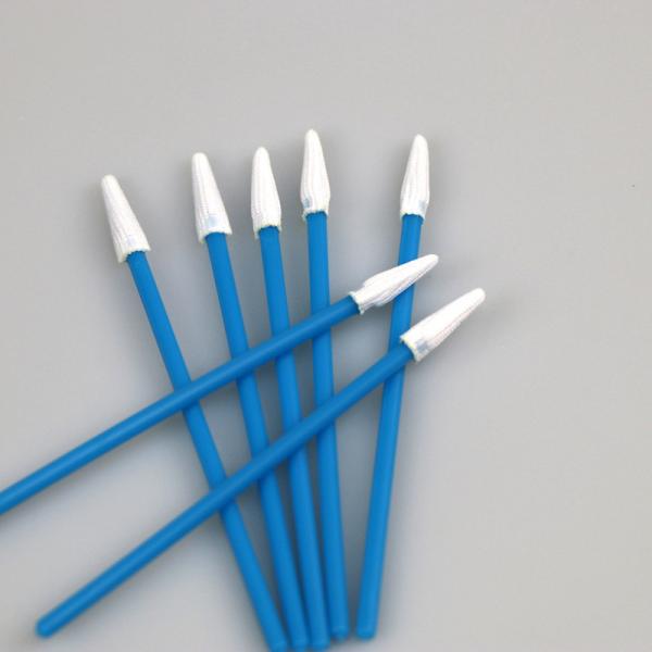 Quality Mini Pointed Sharp Head Dustless Disposable Cleanroom Polyester Swab for sale