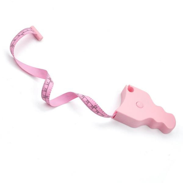 Quality Pvc Fiberglass Pink Retractable Tape Measure Flexible For Weight Loss for sale